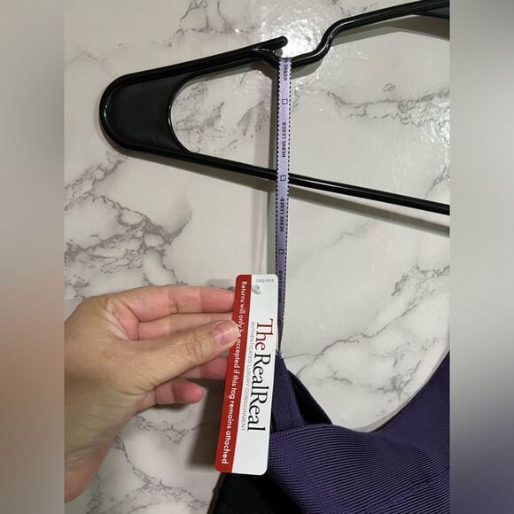 Herve Leger One-shoulder Tri-Colour Block Bandage Dress Size L - Picture 8 of 11